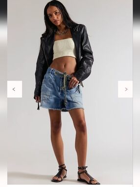 Free People Moxie Shorts Truest Blue Nwt